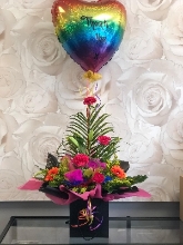 Rainbow sorbet and balloon