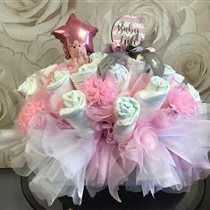 Tutu Nappy Bouquet Baby Girl 