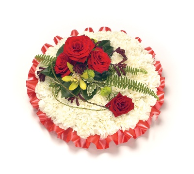 Carnation Posy Red & White