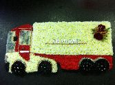 Truck red and white