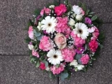 Florists Choice Pink and White Posy Pad