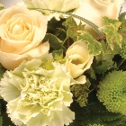 Rose and Carnation white and green wreath