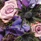 Large compact purple and lilac wreath